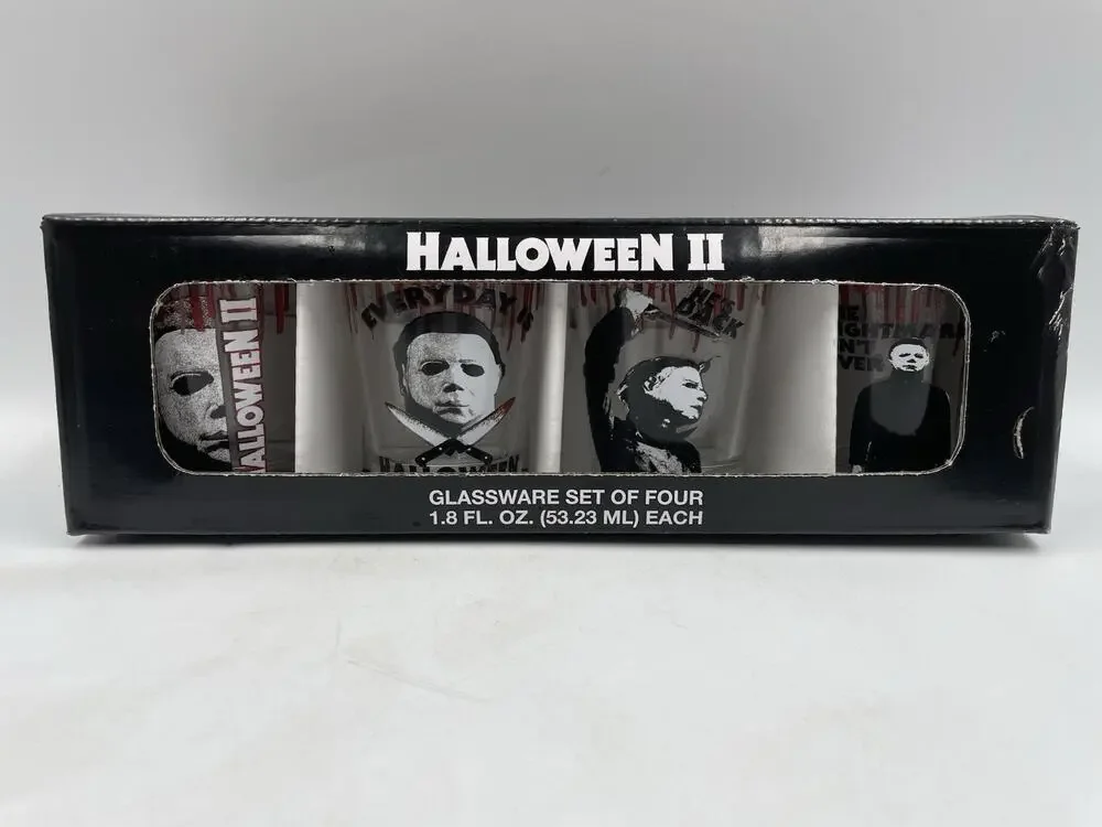 HALLOWEEN II MICHAEL MYERS SHOT GLASS SET OF 4 NEW